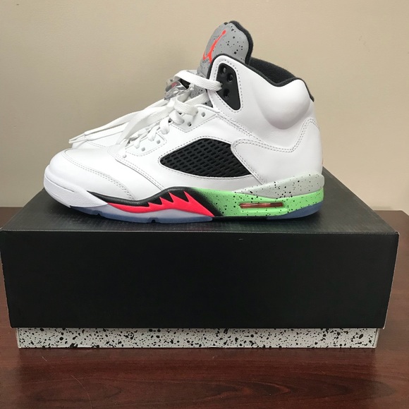 SOLD on StockX - Jordan V Poison Green Pro Star - Picture 5 of 8